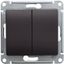 Переключатель проходной 2-кл. СП Glossa 10А IP20 (сх. 6/2) 10AX механизм шоколад. SE GSL000865 APC