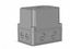Коробка 150х110х138 АБС-пластик,светло-серый цвет корпуса и крышки,крышка высокая,DIN-рейка РП1 | КР2801-613 HEGEL