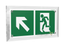 Знак безопасности PT-17328.E34 "Напр. к эвакуационному выходу налево вверх" Белый свет a22479 BS