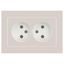 Розетка однофазная скрытого монтажа, в рамку без шторок перламутр 16А 250В IP20 винтовые зажимы 6-204-06 Intro Accent - Б0063446 ЭРА