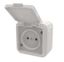 Розетка 1-м ОП Викинг с защ. крышкой без заземл. бел. БЕЛТИЗ RA16-201-Б Bylectrica