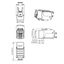 Вставка Keystone Jack RJ45 (8P8C) кат.6 экранир. KJ9-8P8C-C6-90-SH-F Hyperline 432597