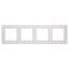 Рамка для розеток и выключателей Серия 12 12-5104-01М на 4 поста, Сатин, белый матовый | Б0065750 ЭРА