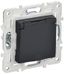 Розетка 1-м SKANDY 16А IP44 с заземл. защ. шторки крышкой SK-R11G графит IEK SK-R16-16-44-K53