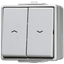 Выключатель для управления жалюзи; накладного монтажа IP44 | 609VW Jung