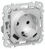 Розетка 1-м СП FLITE РСЮшс11-1-ФлА 16А с USB A+C 20Вт заземл. защ. шторками безвинтовое крепление механизм алюм. IEK FI-R14-16-1-U22-020-K47