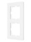 Рамка 2-местн. вертик. VESNA стекло бел. матов. LEZARD 742-5380-152