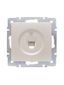 Розетка телефонная СП Vesna евро стандарт механизм жемчуж./бел. перламутр LEZARD 742-3088-137