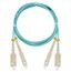Патч-корд NMF-PC2M3C2-SCU-SCU-003 волоконно-оптический соед. многомод. 50/125мкм стандарта ОМ3 SC/UPC-SC/UPC двойн. LSZH нг(В)-HFLTx 2мм аква 3м NIKOMAX