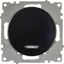 Выключатель одинарный с подсветкой, цвет чёрный | 2172824 ССТ