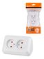 Розетка угловая двойная 2П открытой установки с з/ш IP20 250В 10А белая "Ладога" | SQ1801-0022 TDM