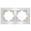 Афина рамка стеклянная двухместная универсальная, жемчуг (еврослот) - 2261 Союз