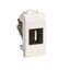 Розетка мультимедийная Brava 1мод. USB 2.0 бел. DKC 76200B ДКС
