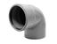 Отвод 110 87 град, для внутренней канализации, серый - 20101110 VALFEX 00000019576