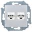 Розетка телефонная 2-м Simon 15 RJ11 винтов. зажим механизм алюм. 1591589-033