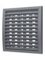 Решетка вентиляционная наружная регулируемая, из ASA пластика 200х200, цвет Серый - 2020РРПН сер ЭРА 16948