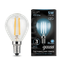 Лампа светодиодная филаментная LED 5 Вт 450 лм 4100К AC185-265В E14 шар P45 нейтральный Black Filament Gauss - 105801205