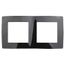 Рамка для розеток и выключателей 2 поста черный пластик ЭРА 12 12-5002-06 - Б0014756