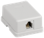 Розетка телефонная 1-м RJ12 6P4C кат.3 UTP настенная бел. ITK CS2-3C3U-12 IEK
