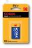 Батарейка Kodak 6LR61-1BL MAX SUPER Alkaline [K9V-1] (10/200/6000) - Б0005130