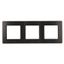 Рамка для розеток и выключателей серия 12 12-5103-05 на 3 поста, сатин, антрацит | Б0052523 ЭРА