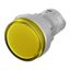 Сигнальная лампа со встроенным диодом 9-24В, желтая, зажим Push-In - M22L-F24YPU ДКС