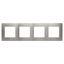 Рамка для розеток и выключателей Серия 12 12-5104-16 на 4 поста, Сатин, титан | Б0065751 ЭРА