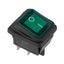 Выключатель клавишный 250В 15А (4с) ON-OFF зел. с подсветкой ВЛАГОЗАЩИТА (RWB-507) Rexant 36-2362 MEET