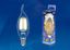 Лампа светодиодная LED-CW35-5W/WW/E14/CL/MB GLM10TR форма "свеча на ветру" прозр. Multibright свет теплый бел. 3000К 100-50-10 упак. картон Uniel UL-00002368