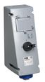 Розетка с рубильником, механической блокировкой и ВА 316MPM6W, 16А, 3Р+Е, IP67, 6ч | 2CMA167957R1000 ABB