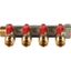 Коллектор с шаровыми кранами 3/4', 4 отвода 1/2' (красные ручки) - SMB 6200 341204 STOUT RG008S917GHTCC