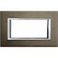 Рамка 4мод. Axolute прямоугол. анодирован. бронза Leg BTC HA4804BR Legrand