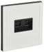 Розетка компьютерная 2-м FORTE&PIANO FP233M RJ45 кат.5E бел. IEK FP-K20-1-M-K01