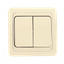 Выключатель 2-кл. СП Лондон 10А беж. EKF EEV10-023-20