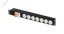 Блок электрических розеток 19дюйм 7 гнезд "евророзетка" макс. нагрузка 25А без шнура питания вход винт. клеммы автомат 2P метал. корпус мощность 5500Вт TLK TLK-RS07M-C25-BK ЭКО14066