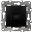 Розетка HDMI 12-3114-05 , антрацит (10/100/3200) |Б0027485 | ЭРА