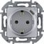 Розетка 1-м СП Inspiria 16А IP20 250В 2P+E немецк. стандарт с заряд. устройством USB тип C 1.5А 5В механизм алюм. IEK 673772 Legrand