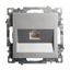 Розетка компьютерная 1-местная RJ-45 (механизм), серия Катрин, GLS00-7107-03, серебро | 39585 STEKKER FERON