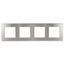 Рамка для розеток и выключателей ЭРА Серия 12 12-5104-03 на 4 поста, Сатин, алюминий | Б0052531