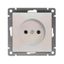Розетка одноместная UNIVersal серия Афина б/з, с/у, 16А, 220В, жемчуг (еврослот), механизм - A0022-OBr Союз
