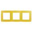 Рамка для розеток и выключателей 3 поста жёлтый пластик ЭРА 12 12-5003-21 - Б0019404
