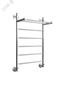 Полотенцесушитель водяной FJ 80/50 с комплектом крепежа цвет хром - 4627152136508 ДВИН
