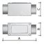 Коробка протяжная алюминиевая, 2 ввода 180°, М25х1,5 ,IP55,118х51х42мм | 6030-25 DKC ДКС