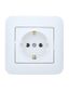 Розетка 1-м СП ASTI 16А IP20 с заземл. термопласт в сборе бел. LEZARD 7081-0202-122B
