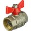 Кран шаровой латунный Valtec Base бабочка внутренняя-внутренняя резьба 3/4" VT.217