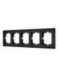 Рамка 5-местн. гориз. VESNA стекло черн. матов. LEZARD 742-5980-150