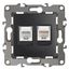 Розетка комбинированная RJ45+RJ11, Эра12, антрацит, 12-3109-05 - Б0018252