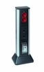 Мини-колонна 1сторона на 3 S-мод. 471х71.5(125)х109.5(164)мм Simon Connect алюм. ALC313-8-14