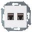 Механизм розетки комп. Simon15 2мод. RJ45 + CAT.6A (АМР FTP) бел. Simon 1591564-030