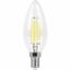 Лампа светодиодная LB-713 (11W) 230V E14 4000K филамент С35 прозрачная | 38008 FERON